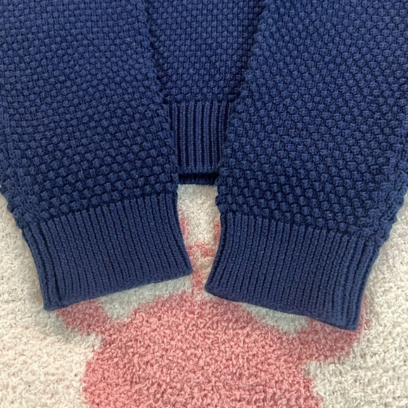 Vineyard Vines Ribbed V Neck Zippered Pullover Thick Textured Sweater. - Picture 3 of 10